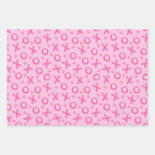 XOXO Valentinstag Geschenkpapier Set (Vorderseite)
