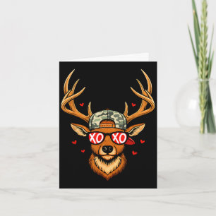Xoxo Valentinstag Hirsch Tarnmuster Retro-Jagd Jun Karte