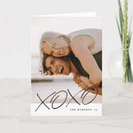 XOXO Valentinstag-Karte eingelegt - Schwarz Dankeskarte