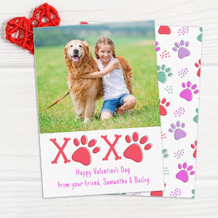 XOXO Valentinstag Klassenzimmer Kinder Tag Haustie Mitteilungskarte