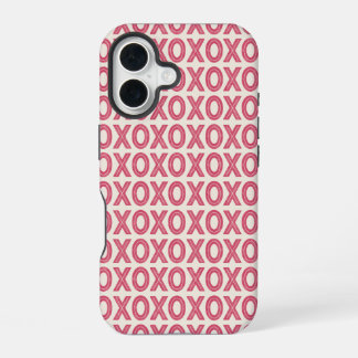 XOXO-Valentinstag-Muster iPhone 16 Hülle