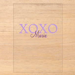 Xoxo Valentinstag Name einfügen lila Pastell minim Acryleinladungen