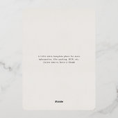 XOXO Valentinstag Party Rose Gold Folieneinladung (Rückseite)