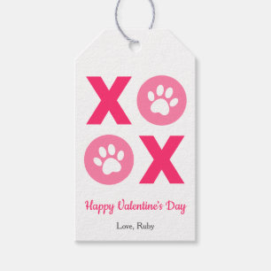 XOXO Valentinstag Pfotenabdruck-Muster-Geschenkanh Geschenkanhänger