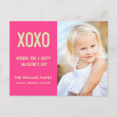 XOXO Valentinstag Postkarte (Vorderseite)