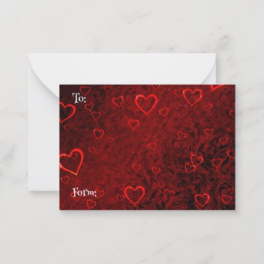 XOXO Valentintagskarte Mitteilungskarte (Rückseite)