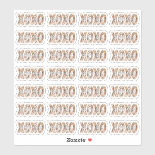 XOXO Vielen Dank Niedlich Boho Blumenschrift Overl Aufkleber (Blatt)