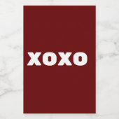 Xoxo Weinetikett (Einzelnes Label)