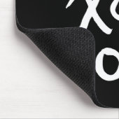 XOXO | weißes Bürsten-Skript Mousepad (Ecke)