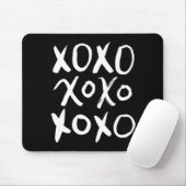 XOXO | weißes Bürsten-Skript Mousepad (Mit Mouse)