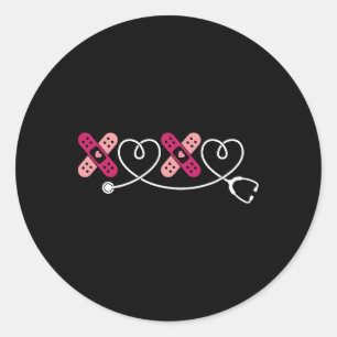 Xoxo Xo Xo Nurse Stethoscope Valentine Men Women K Runder Aufkleber