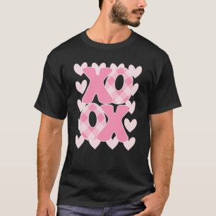 XoXo XoXo Valentinstag Liebe Vibes Retro überprüft T-Shirt