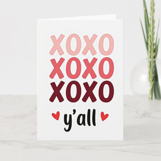 Xoxo Yall Love Card Karte (Vorderseite)
