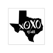 XOXO, Y'all - Texas-Staat Form Gummistempel (Prägung)