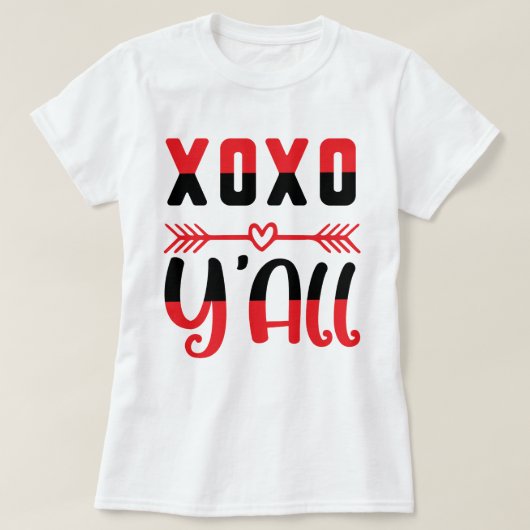 XOXO Y'all Valentine's Women T-Shirt (Design vorne)