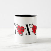XOXO ZWEIFARBIGE TASSE (Mittel)