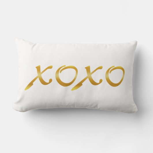 XOXOs in Gold Lendenkissen (Vorderseite)