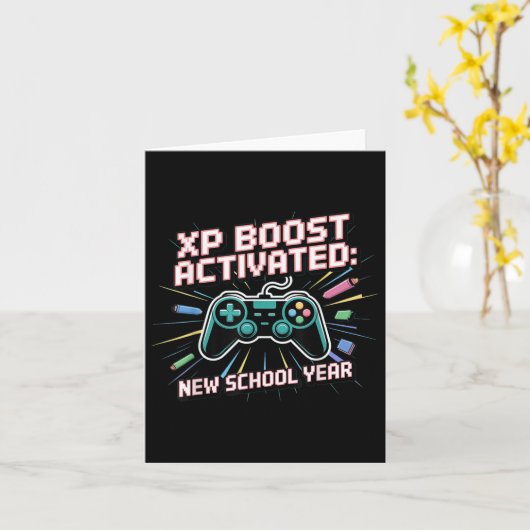 XP Boost, New School Year, Back To School, Gen Z A Karte (Gelbe Blume)