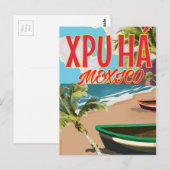 Xpu Há Mexico Strandposter Postkarte (Vorne/Hinten)