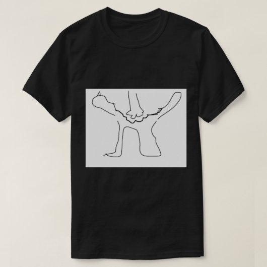 xQC Cat Zeichnend lang T-Shirt (Design vorne)