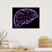 XRAY BRAIN SIDE VIEW LILA POSTER (Küche)