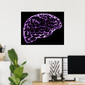 XRAY BRAIN SIDE VIEW LILA POSTER (Heimbüro)