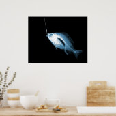 XRAY HOOK FISH BLACUE POSTER (Küche)
