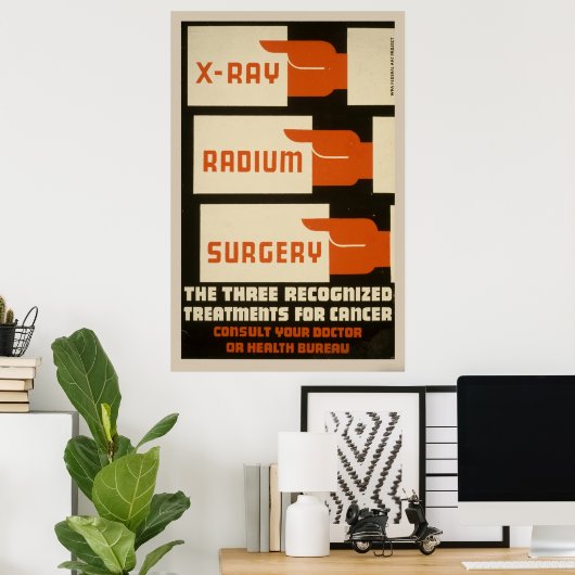 Xray Radium Operation Vintag WPA Poster (Heimbüro)