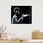 XRAY SKELETON DRILL ORIGINALE FARBEN POSTER (Küche)