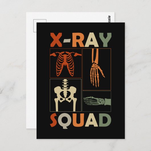 Xray Skeleton Knochen Radiologe Funny Radiology Postkarte (Vorne/Hinten)