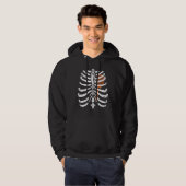 Xray Skeleton Rib Cage Tennis   Halloween Costume Hoodie (Vorne ganz)