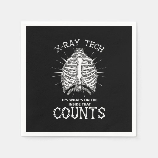 XRay Skeleton Skeletal System Radiologe Krass Tech Serviette (Vorderseite)