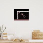 XRAY SKELETON SOCCER GOALIE RED POSTER (Küche)