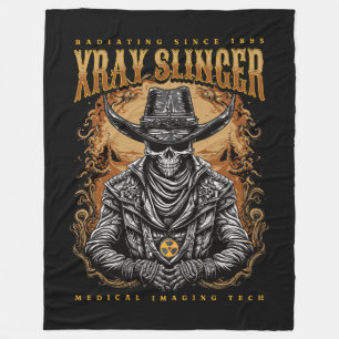 XRay Slinger Skeleton Cowboy Fleecedecke