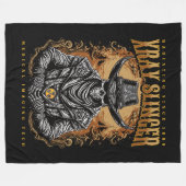 XRay Slinger Skeleton Cowboy Fleecedecke (Vorderseite (Horizontal))