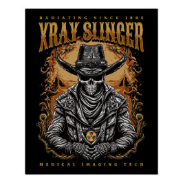 XRay Slinger Skeleton Cowboy Poster