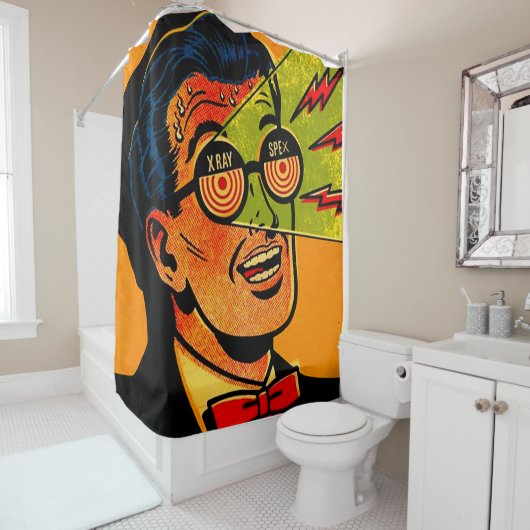 Xray Spex Print Duschvorhang (Beispiel)