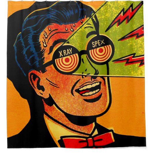 Xray Spex Print Duschvorhang (Vorderseite)