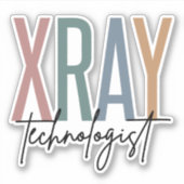 Xray Tech Röntgentechnologe Multicolored Geschenke Aufkleber (Vorderseite)