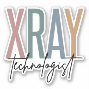 Xray Tech Röntgentechnologe Multicolored Geschenke Aufkleber