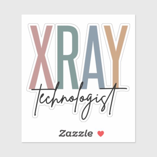 Xray Tech Röntgentechnologe Multicolored Geschenke Aufkleber (Blatt)