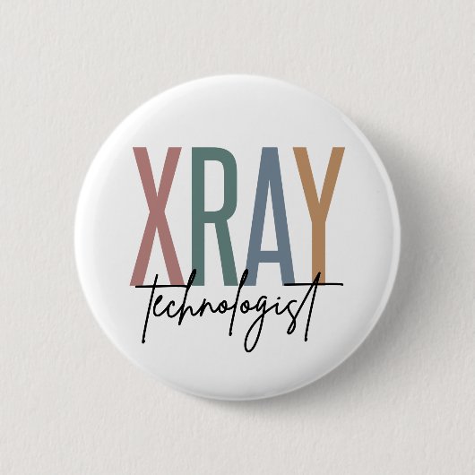Xray Tech Röntgentechnologe Multicolored Geschenke Button (Vorderseite)