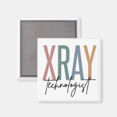 Xray Tech Röntgentechnologe Multicolored Geschenke Magnet (Vorderseite/Rückseite)