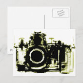 XRAY VISION CAMERA BLACK YELLOW POSTKARTE (Vorne/Hinten)