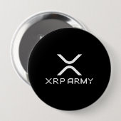 XRP Army Quote Hodl Crypto Cryptowährungs-Meme Button (Vorne & Hinten)