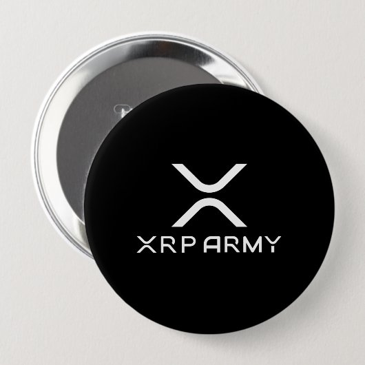 XRP Army Quote Hodl Crypto Cryptowährungs-Meme Button (Vorne & Hinten)