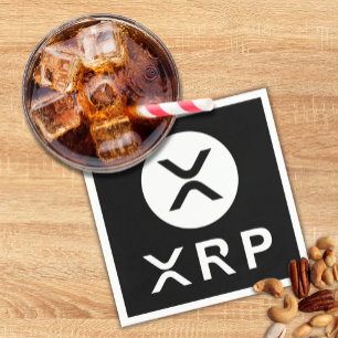 XRP Black Crypto Currency-Party Serviette