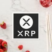 XRP Black Crypto Currency-Party Serviette (Beispiel)
