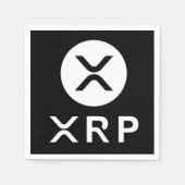 XRP Black Crypto Currency-Party Serviette (Vorderseite)