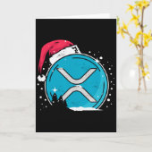 Xrp Christmas Hat Moonshot Ripple Crypto Merch To  Karte (Gelbe Blume)